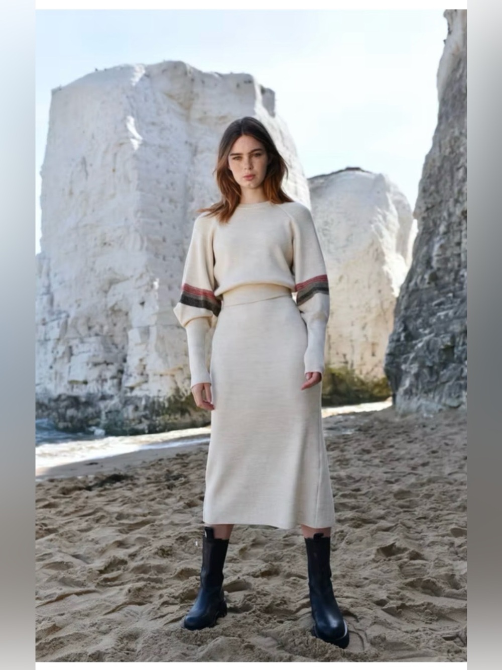 LES FRIDAY Deena Wool Skirt M